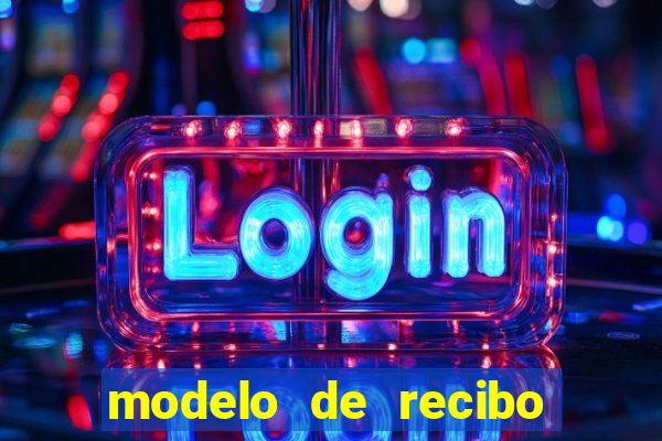 modelo de recibo de pagamento word